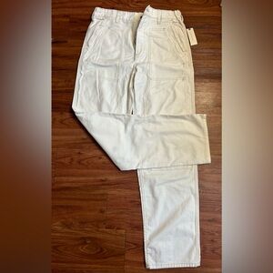 ANTHROPOLOGIE Ivory Pants - Size 27 Tall NWT